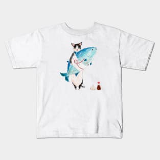 Hatsugatsuo Nyanco Kids T-Shirt